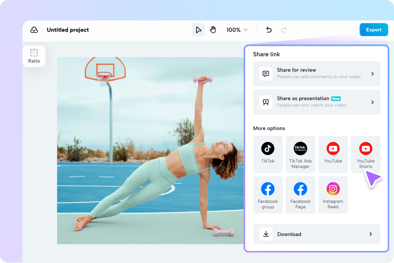 Megosztott jelenetek szerkesztése, exportálása és megosztása